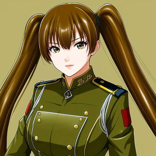 Illustration of Alicia melchiott, senjou no valkyria (series) in the style of Kamioka shun'ya