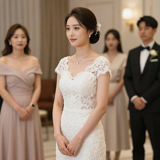 Petite White Lace Wedding Guest Dress