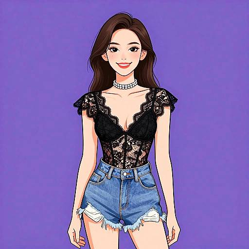 Smiling Woman in Chic Streetwear