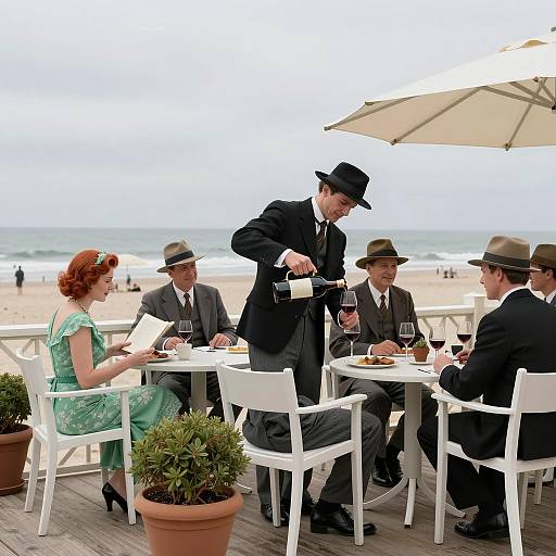 1920s Beachside Café Gathering