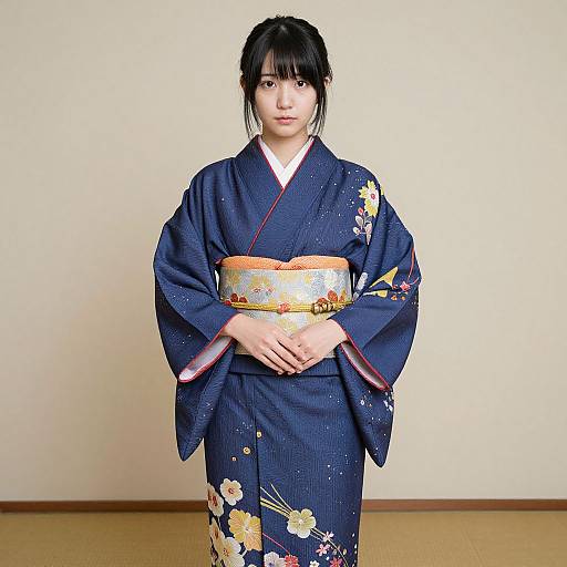 Realistic Asian Girl in Kimono