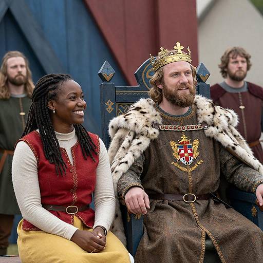 Regal Medieval Portrait with Diverse Characters