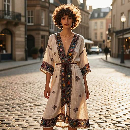 Bohemian Fashionista in Golden Hour