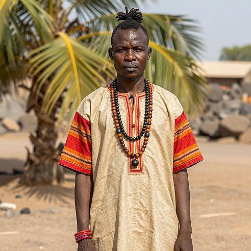 Vibrant African Man in Traditional Attire