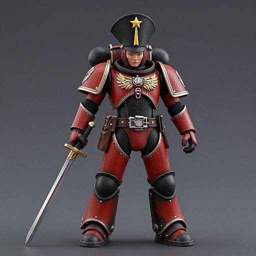 Female Warhammer40k Commissar in Red