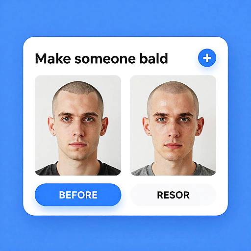 Sleek Baldness Transformation Tool UI