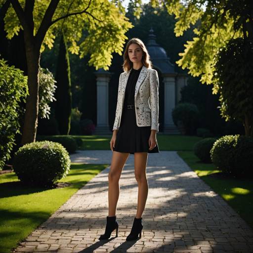 Elegant High Fashion Photo in Garden