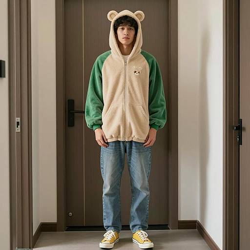 Casual Bear Onesie Indoor Portrait