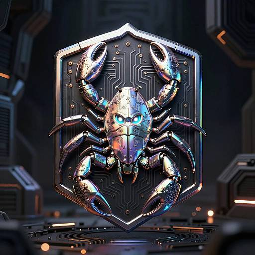 Iridescent Cyber Tribal Mech Scorpion