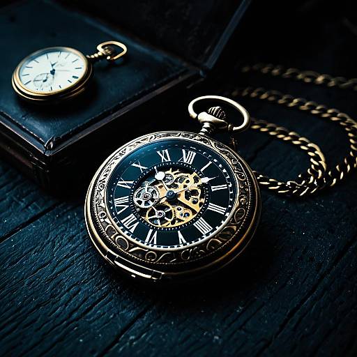 Cinematic Noir Steampunk Pocket Watch