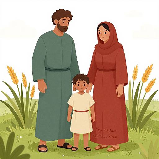 Biblical Family Scene with Child