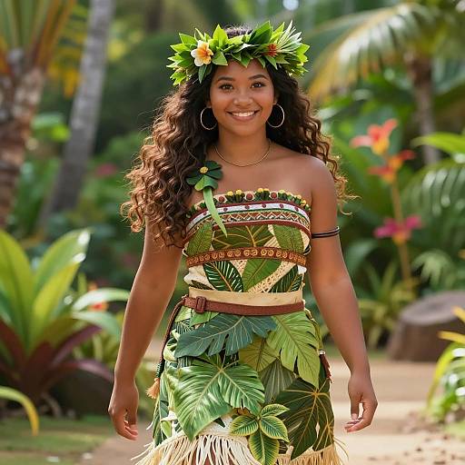 Tropical Moana-Inspired Fantasy Dress