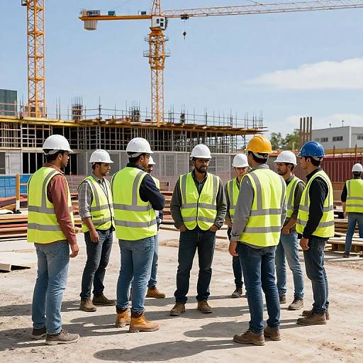 Diverse Construction Workers on Site