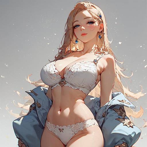 High-Quality Anime Girl in Cowboy Shot