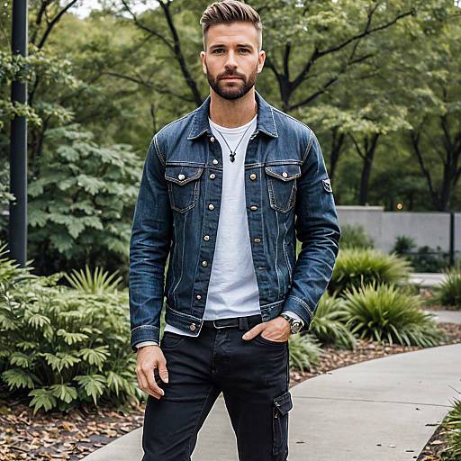 Urban Rugged Style in Black and White