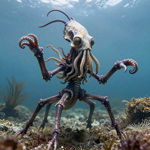 Underwater Hydrothermal-Vent Octopedal Chimera