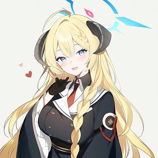 Illustration of Akari (blue archive), blue archive in the style of Lpip