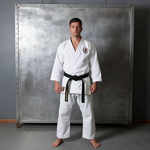 Karate Man in White Robe