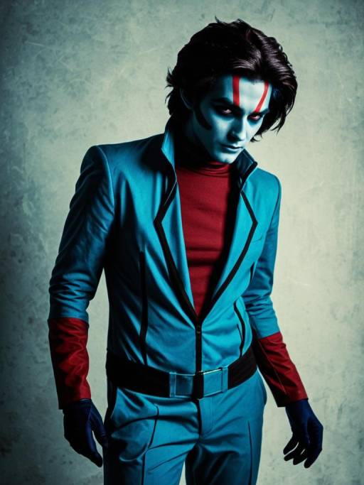 Man in Nightcrawler Cosplay Costume