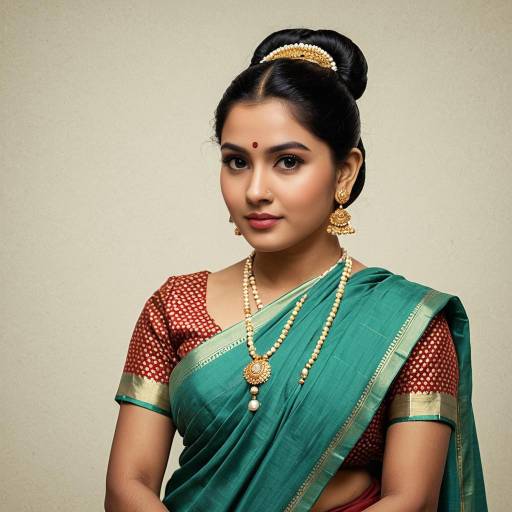 Elegant Mandakini Cosplay in Vintage Saree