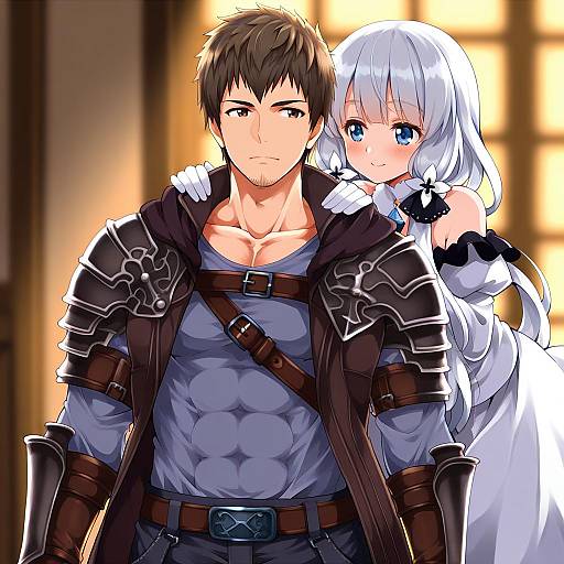 Illustration of Ardbert hylfyst, final fantasy in the style of Ruu (tksymkw)