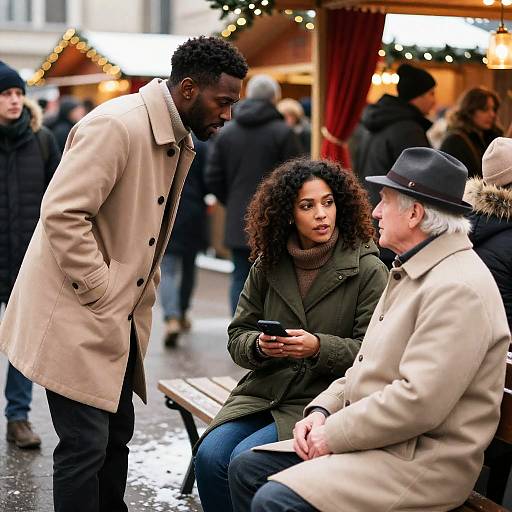 Intimate Moments at a Christmas Market