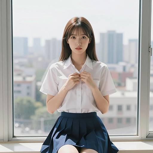 Bright Portrait of an Asian Woman