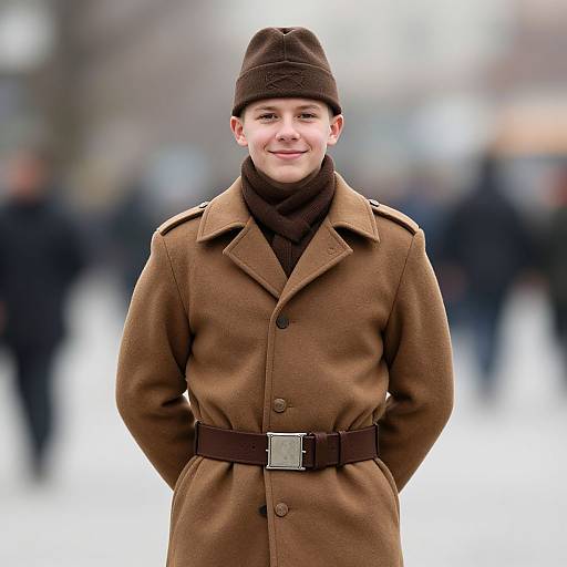 Boy in Canadian Mountie Costume