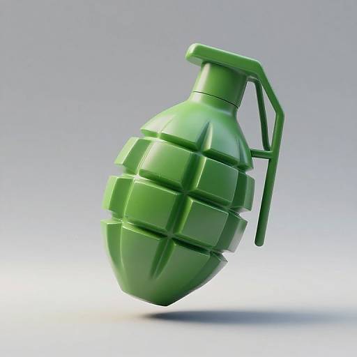 3D Render of Exploding Green Clockwork