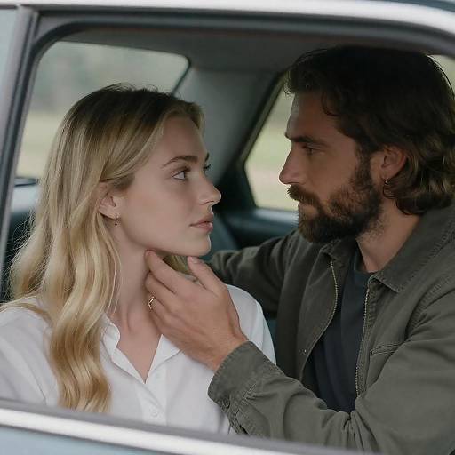 Intimate Moment in a Car