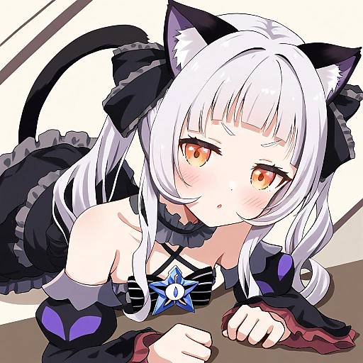 Illustration of Murasaki shion (gothic lolita), hololive in the style of Comiching