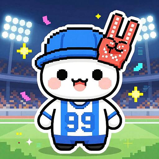 Pixel Art Chibi Soccer Mascot