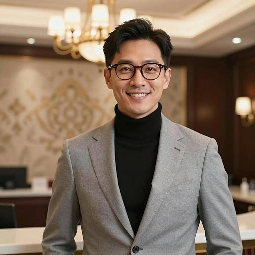 Confident Asian Man in Formal Attire