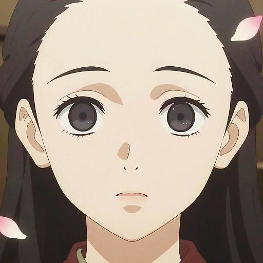 Serene Emotionless Anime Portrait