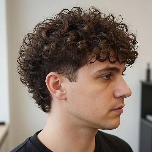 Curly Curtain Haircut for Urban Men