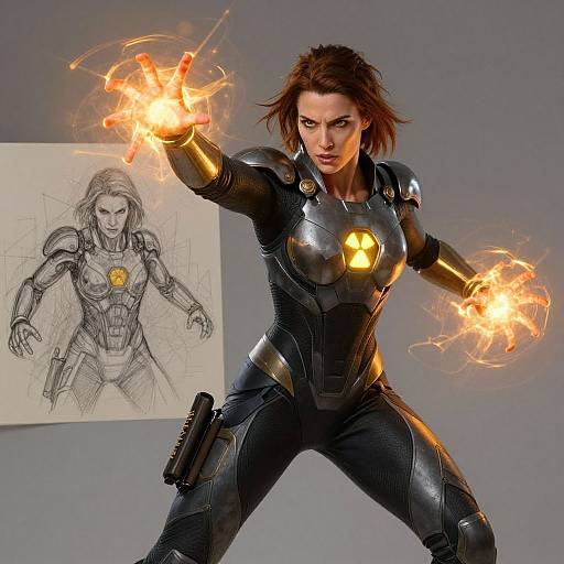 Photorealistic Hero vs Evil Concept Art