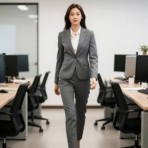 Confident Woman in Pant Suit