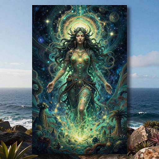 Gaia Earth Goddess with Cosmic Energy