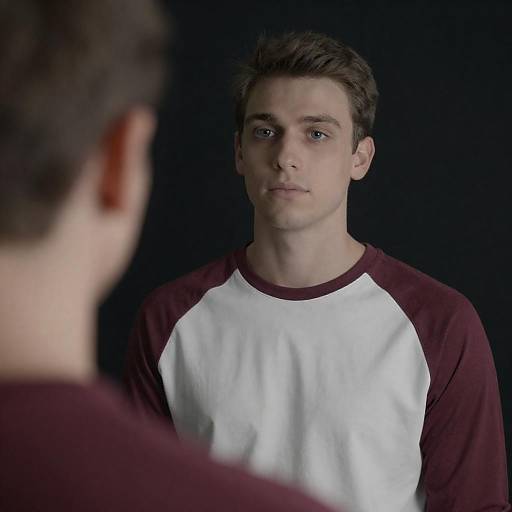 Young Man Portrait in Dim Lighting