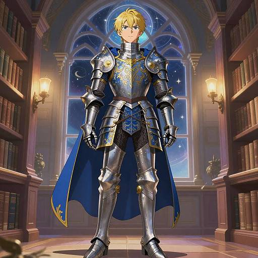 Knight in Ethereal Midnight Library