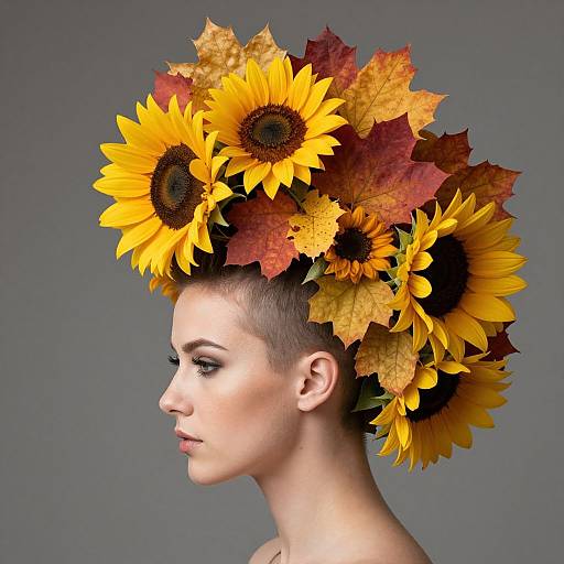 Surreal Floral Mohawk with Nature Fusion