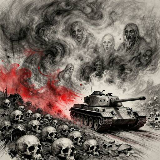 Charcoal Sketch of Ancestral Spirits