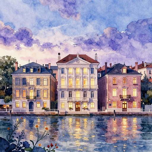 Enchanting Velaris Watercolor Wallpaper