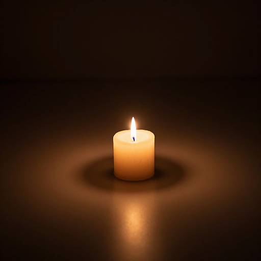 Solitary Candlelight Evoking Hope