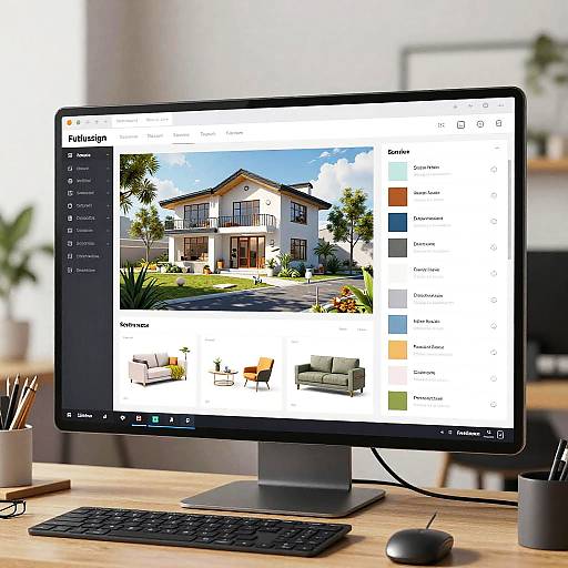 Futuristic AI Home Design Dashboard