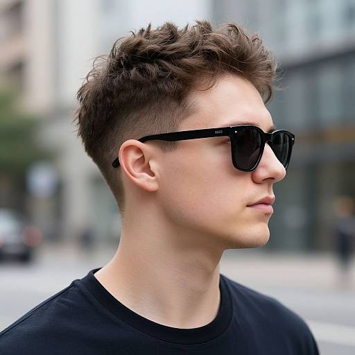 Urban European Man with Undercut Hair