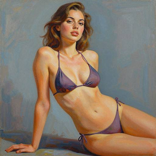 Artistic Bikini Woman in Warm Tones