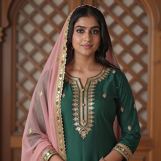 Elegant Punjabi Attire Portrait of Heritage