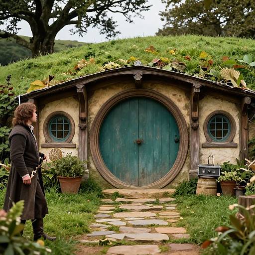 Hobbiton Movie Set Scene