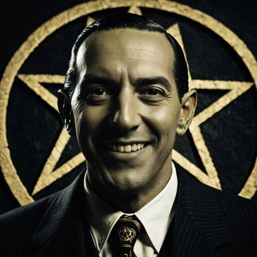 Hyper-Realistic Portrait of a Smiling Man with Pentagram